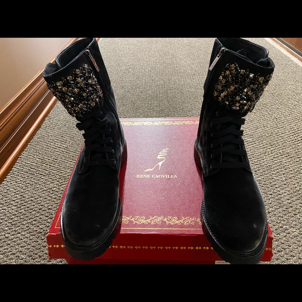 Gorgeous Biker Boots with stunning rhinestones